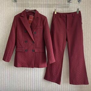 Gucci Burgundy Blazer and Pants Set